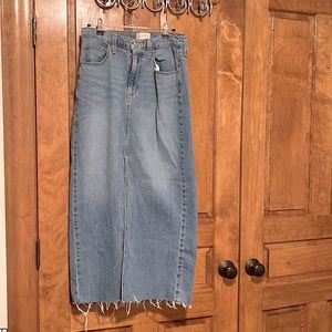 Universal Thread raw hem denim maxi skirt